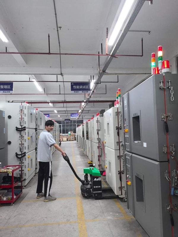 VoltTest battery formation and grading system installed at customer lab — high-density cycling for Li-ion cell manufacturing
