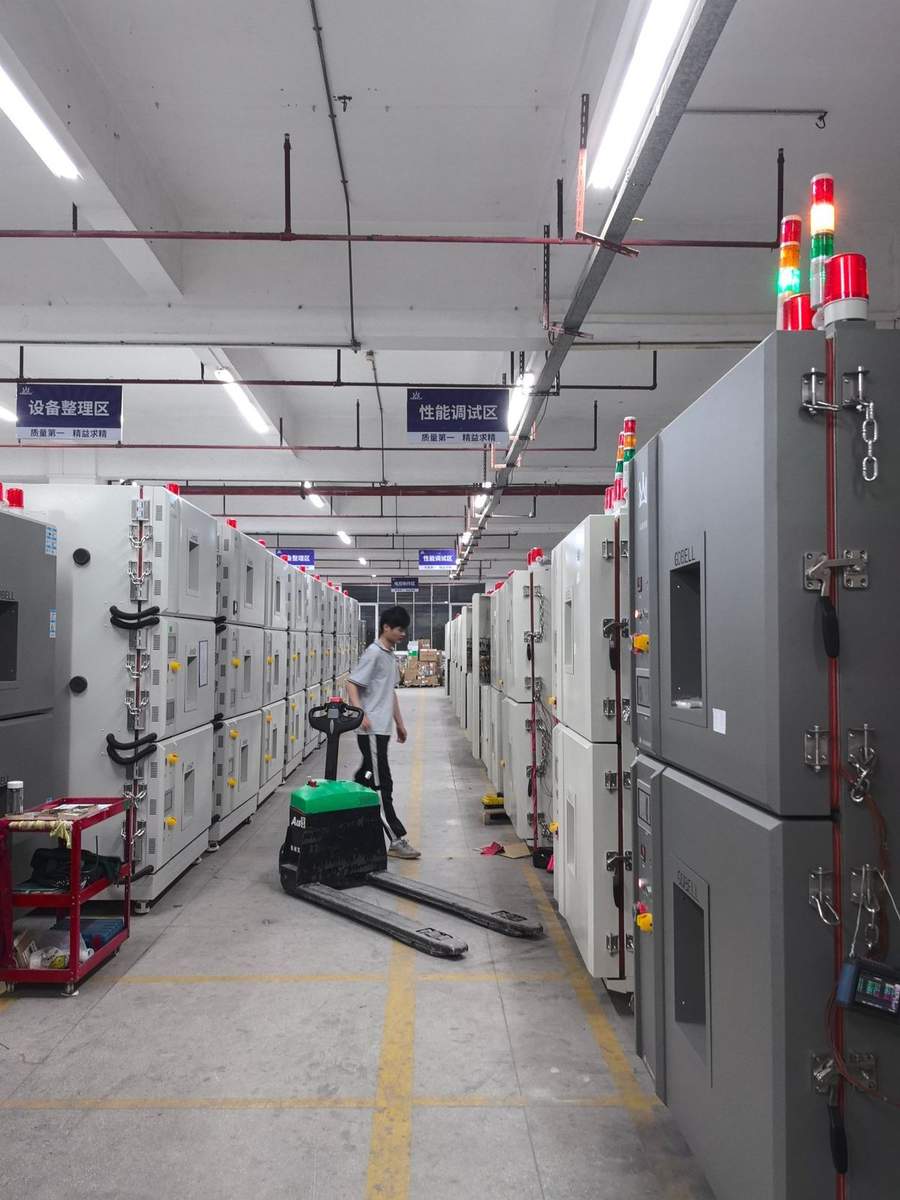 VoltTest thermal chamber installation in battery safety test laboratory — environmental stress screening