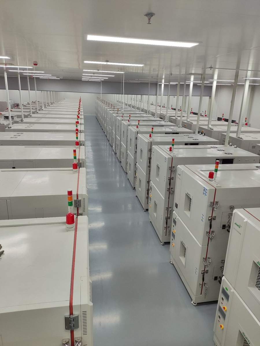 VoltTest end-of-line EOL test bench for battery pack production — automated hi-pot OCV IR testing station
