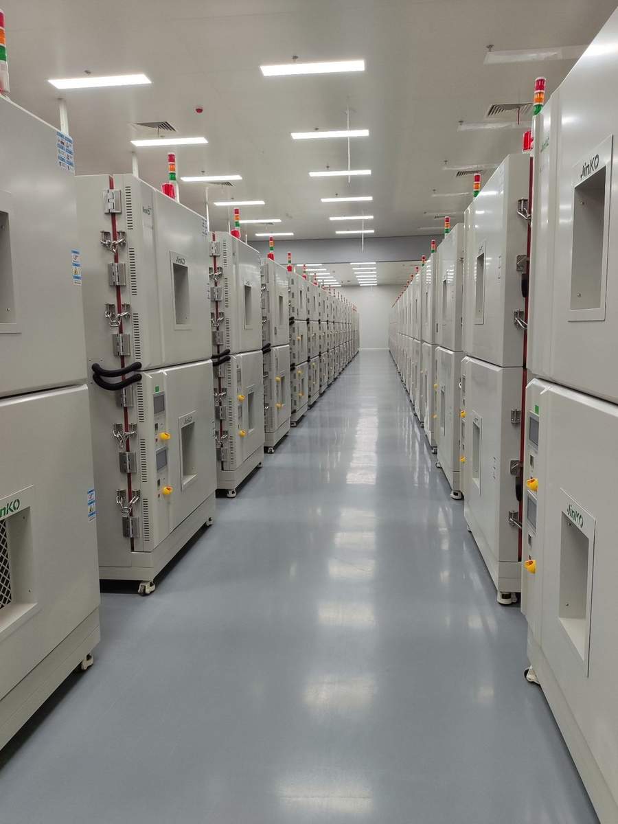 VoltTest quality control laboratory with environmental chambers and precision cyclers — incoming and outgoing inspection